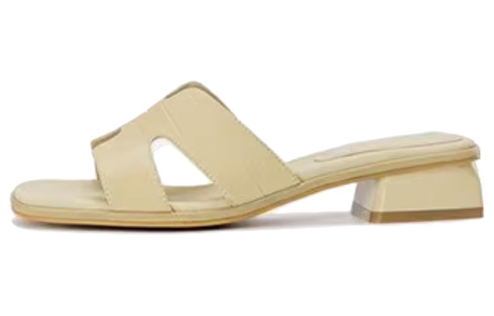 Buy (W) Aokang羊皮时尚黄拖鞋开口设计 1234811011