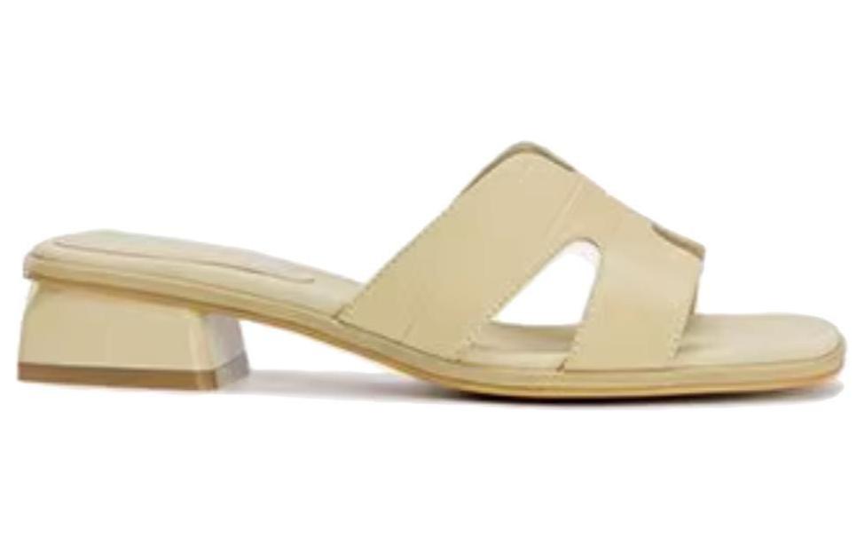 Order (W) Aokang羊皮时尚黄拖鞋开口设计 1234811011