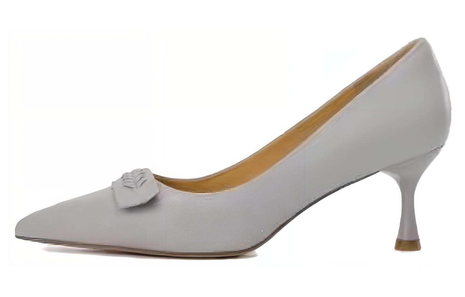 (Women) Aokang Leather 'Artistic Casual Blue Stiletto' 1234111031