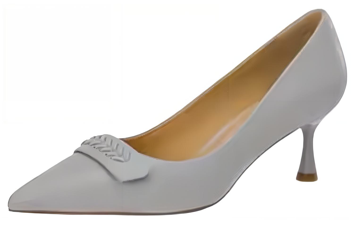 Order 奧康AOKANG 皮革 文藝休閒 細跟 高跟鞋 女款 藍色