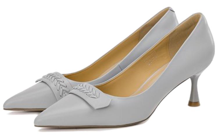 Lookbook 奧康AOKANG 皮革 文藝休閒 細跟 高跟鞋 女款 藍色