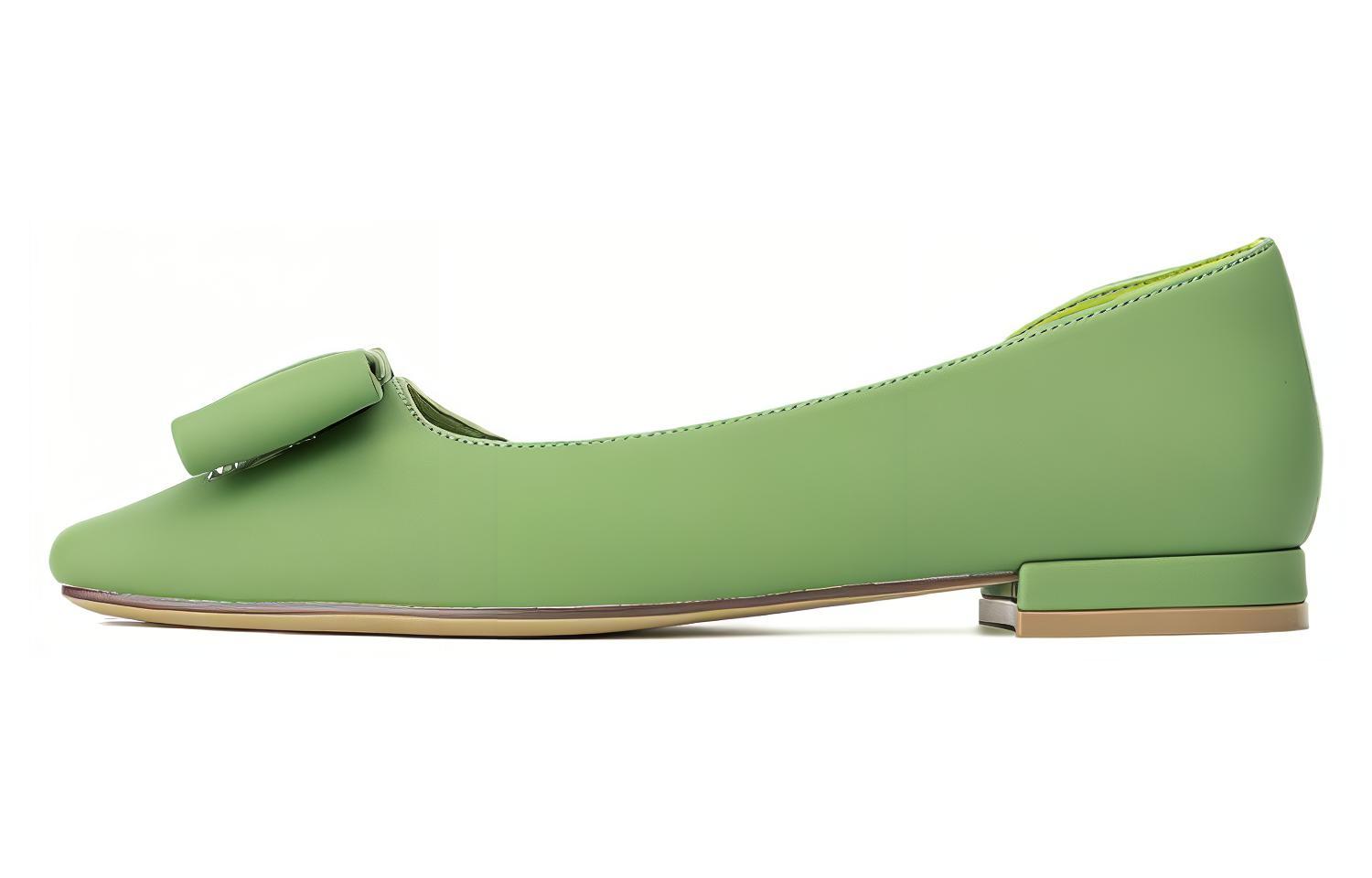 (Women) Aokang Leather 'Fashion Comfort Casual Green' 1234711016
