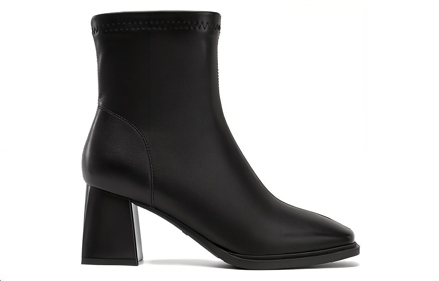 (W) Aokang Leather Ankle Boot 'CMFTable Minimalist Black' 圖 2