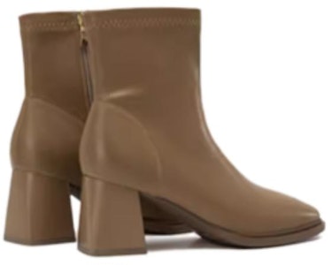 (W) Bota de Cuero Aokang 'Minimalista de Moda Amarillo Jengibre' 1234911002 Lookbook (W) Bota de Cuero Aokang 'Minimalista de Moda Amarillo Jengibre' 1234911002