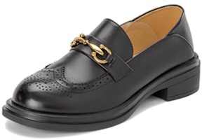 (Women) Aokang Leather Brogue 'Black' 1234314020 (Women) Aokang Leather Brogue 'Black' 1234314020