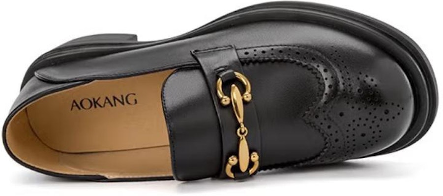 (W) 奥康皮革布洛克鞋'黑色' 1234314020 Lookbook (W) 奥康皮革布洛克鞋'黑色' 1234314020