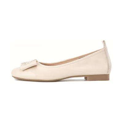 (W) Aokang Leather Casual Flats 'Versatile Elegant Trend'