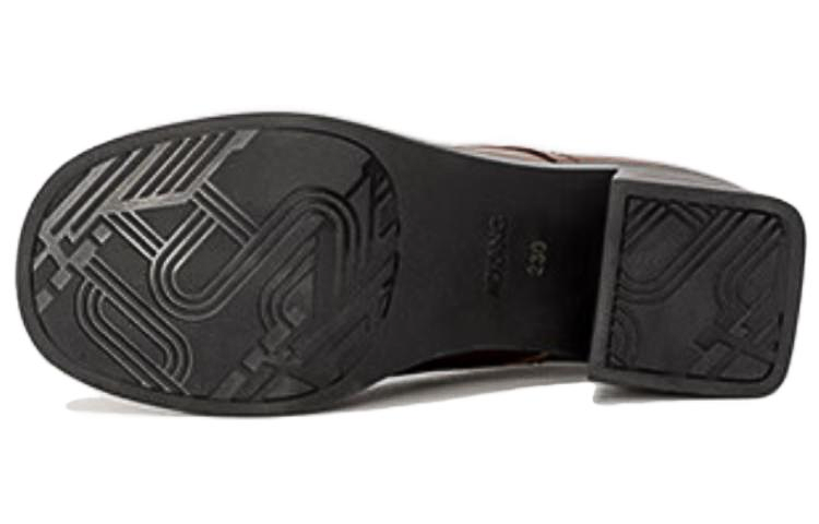 (W) Aokang Leather Casual Single Shoes 'Versatile Fashion Brown' 圖 5