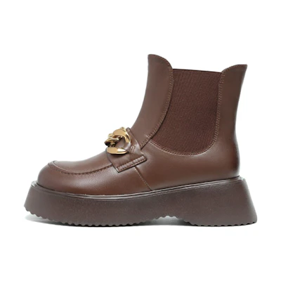 (W) Aokang Leather Chelsea Boot 'Brown'