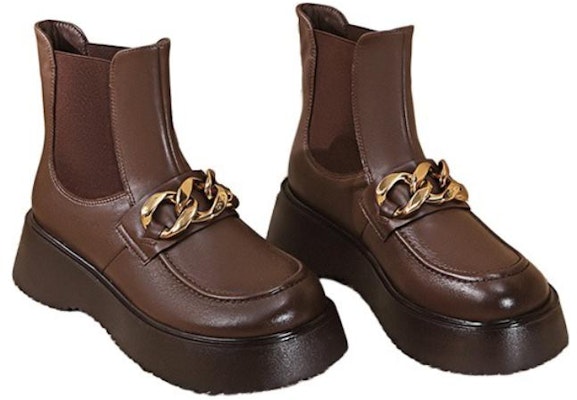 (Women) Aokang Leather Chelsea Boot 'Brown' 1214914086 Shop (Women) Aokang Leather Chelsea Boot 'Brown' 1214914086