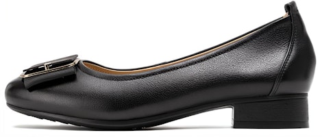 (Women) Aokang Leather Comfort Casual Loafers 'Black' 1234221017 (Women) Aokang Leather Comfort Casual Loafers 'Black' 1234221017