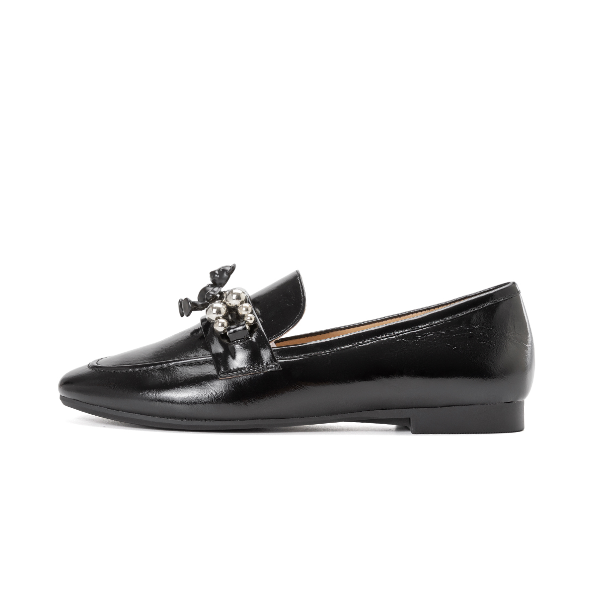 (Women) Aokang Leather Comfort Casual Shoes 'Black Commuter' 1224424006