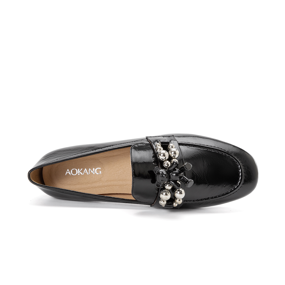 (W) Aokang Leather CMFT Casual Shoes 'Black Commuter' 圖 4