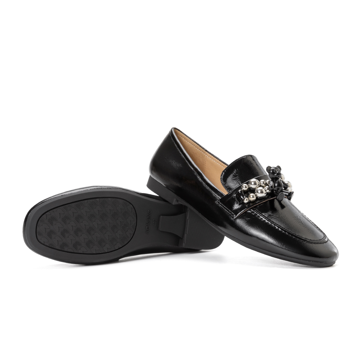 (W) Aokang Leather CMFT Casual Shoes 'Black Commuter' 圖 5