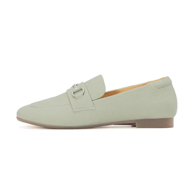 (W) Aokang Leather CMFT Flat Slip-On 'Green'