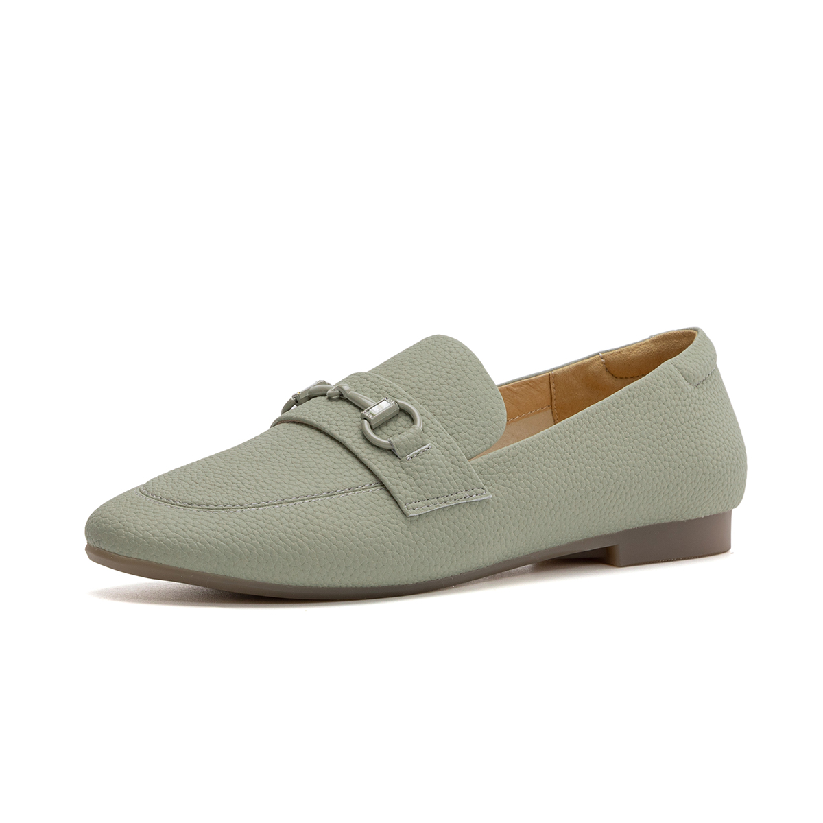 Order (Women) Aokang Leather Comfort Flat Slip-On 'Green' T224424010