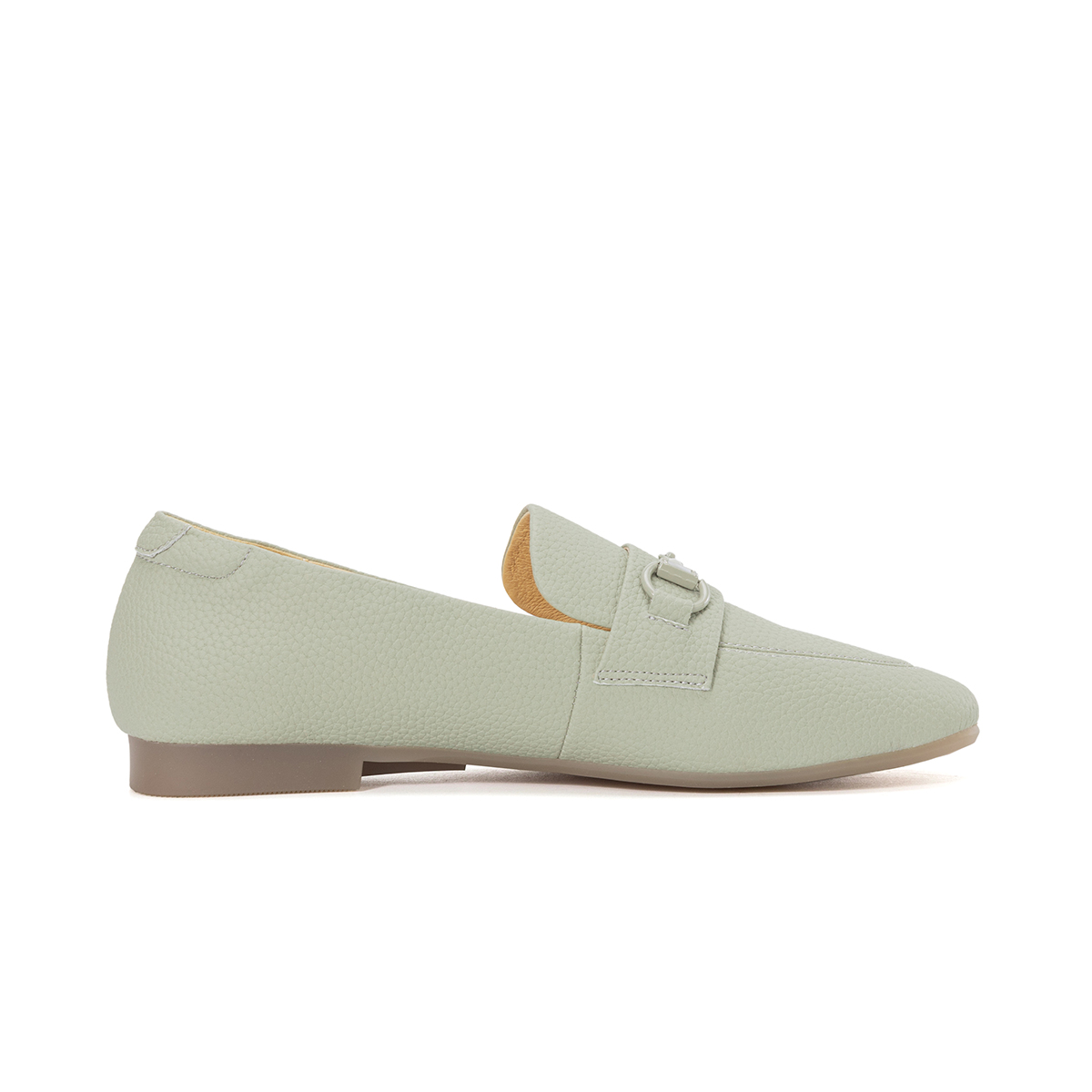 Lookbook (Women) Aokang Leather Comfort Flat Slip-On 'Green' T224424010