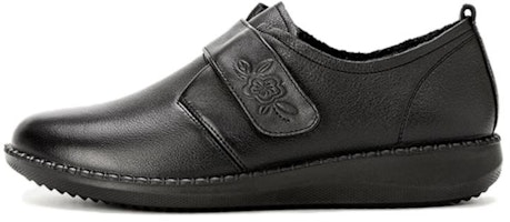(Women) Aokang Leather Comfort Flats 'Casual Black' 1234321078 (Women) Aokang Leather Comfort Flats 'Casual Black' 1234321078