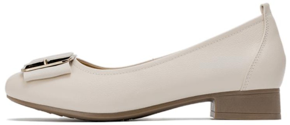 (Women) Aokang Leather Comfort Low-Cut Casual Shoes 'Beige' 1234221018 Buy (Women) Aokang Leather Comfort Low-Cut Casual Shoes 'Beige' 1234221018