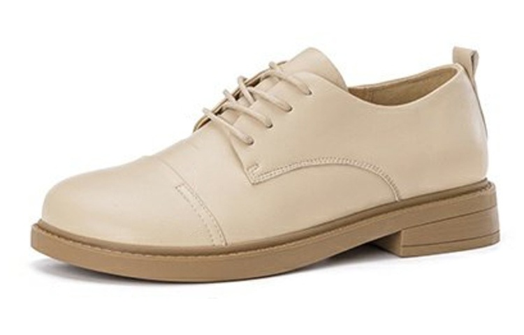 (W) Aokang Leather Derby 'Apricot Vintage'