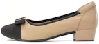 Buy (Women) Aokang Leather Fashion Casual Chunky High Heels 'Apricot' 1234121070