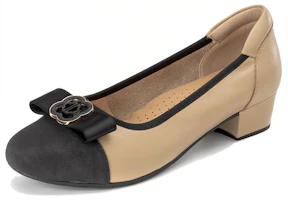 Order (W) Tacones Altos Chunky de Cuero Aokang Moda Casual 'Albaricoque' 1234121070