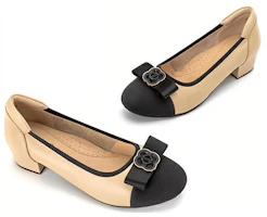 Shop (W) Tacones Altos Chunky de Cuero Aokang Moda Casual 'Albaricoque' 1234121070