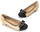 Shop (Women) Aokang Leather Fashion Casual Chunky High Heels 'Apricot' 1234121070