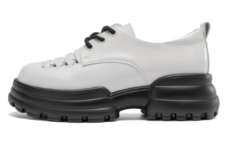 (W) Aokang Leather Fashion Casual Shoes 'Beige'