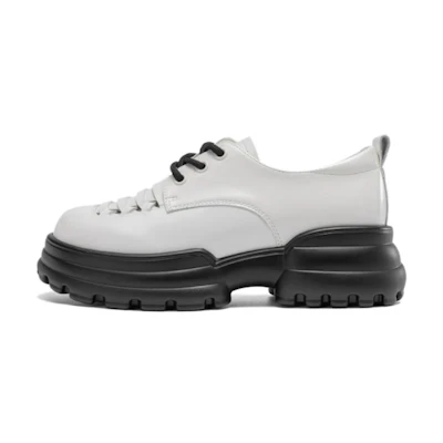 (W) Aokang Leather Fashion Casual Shoes 'Beige'
