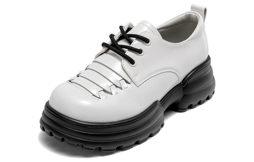 (W) Aokang Leather Fashion Casual Shoes 'Beige' 圖 2