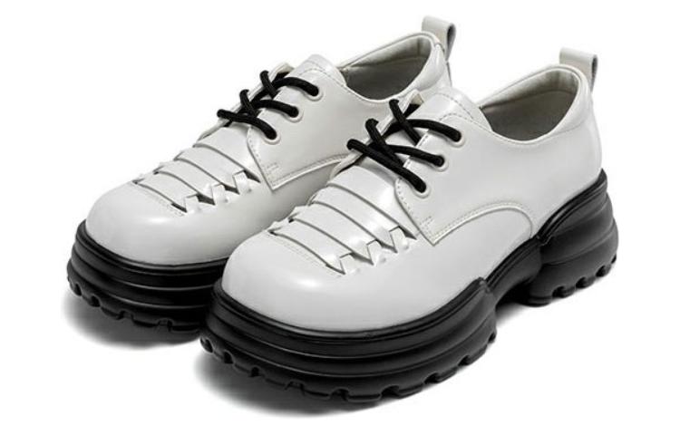 (W) Aokang Leather Fashion Casual Shoes 'Beige' 圖 3