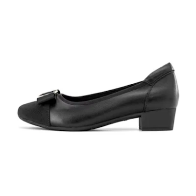 (W) Aokang Leather Fashion CMFT Casual Shoes 'Black'
