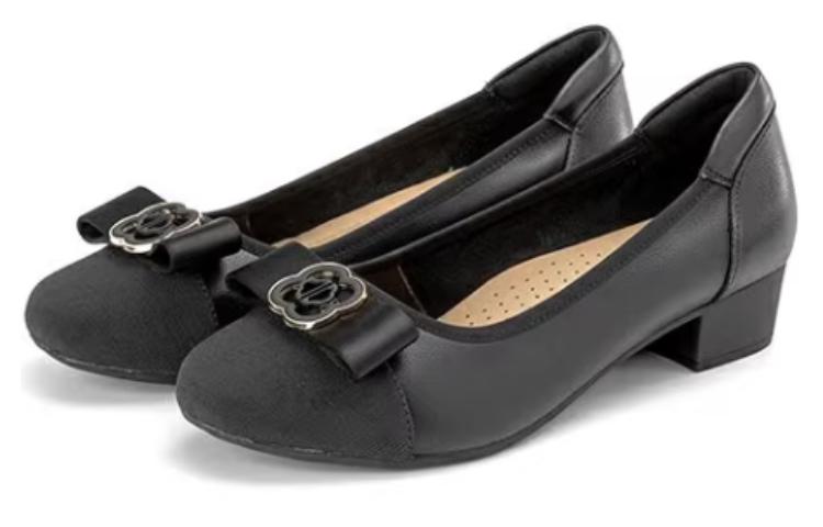 (W) Aokang Leather Fashion CMFT Casual Shoes 'Black' 圖 3