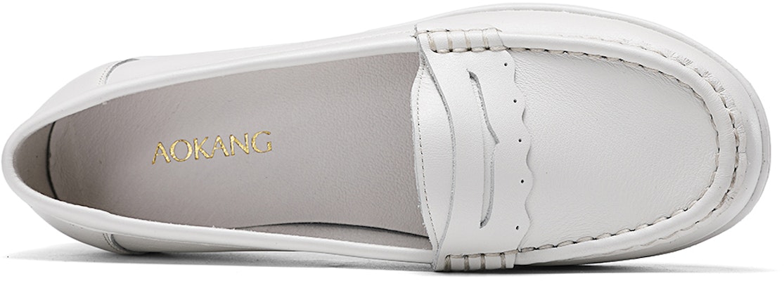 (Women) Aokang Leather Fashion Comfort Soft Sole 4cm 'Casual Flats' 1224321023 3