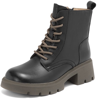 (Women) Aokang Leather Fashion Versatile Short Boots 'Martens Style' 1234913028 Order (Women) Aokang Leather Fashion Versatile Short Boots 'Martens Style' 1234913028