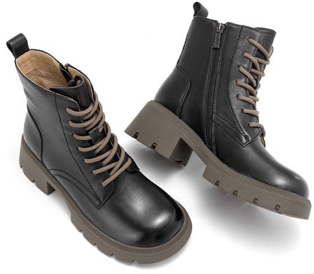 (Women) Aokang Leather Fashion Versatile Short Boots 'Martens Style' 1234913028 Shop (Women) Aokang Leather Fashion Versatile Short Boots 'Martens Style' 1234913028