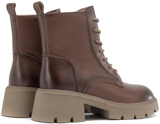 (Women) Aokang Leather Fashion Versatile Short Boots 'Martens Style' 1234913028 2