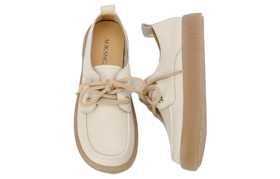 (W) Aokang Leather Flat 'Beige CMFT Commute' 圖 3