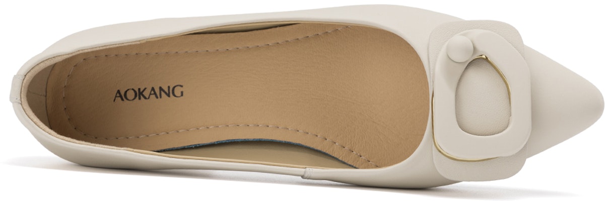 (Women) Aokang Leather Flat 'Simple Commuter Slip-On' Casual Shoe 1234211100 Cheap (Women) Aokang Leather Flat 'Simple Commuter Slip-On' Casual Shoe 1234211100