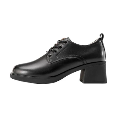 (W) Aokang Leather High Heel 'Classic Fashion Black'