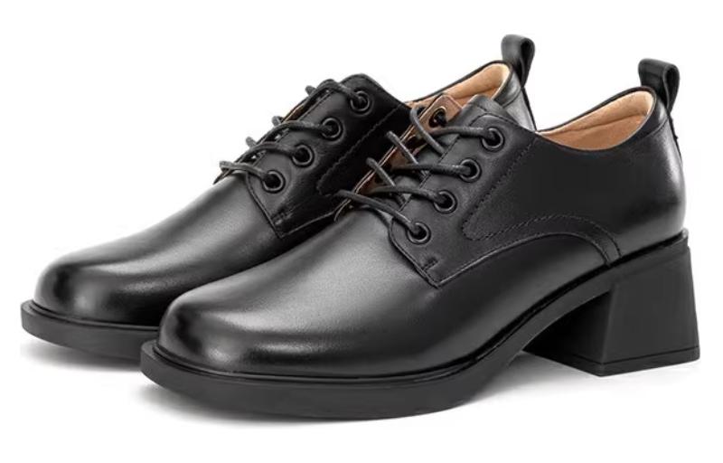 (W) Aokang Leather High Heel 'Classic Fashion Black' 圖 2