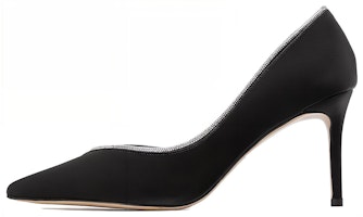 (Women) Aokang Leather High Heels 8cm 'Black' 'Elegant Pointed-Toe Stiletto' 1234211068 (Women) Aokang Leather High Heels 8cm 'Black' 'Elegant Pointed-Toe Stiletto' 1234211068