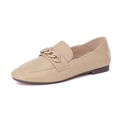 (W) Aokang Leather Loafer 'Apricot'