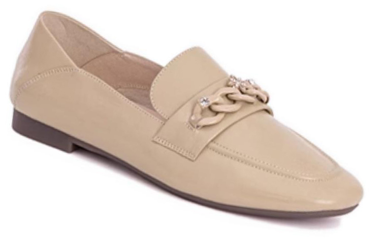 Shop (W) Aokang Kasut Kulit Loafer 'Apricot' 1234124008