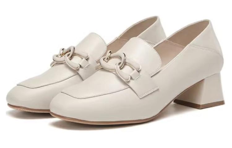 (W) Aokang Leather Loafer 'Beige' 圖 3