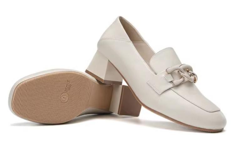 (W) Aokang Leather Loafer 'Beige' 圖 4