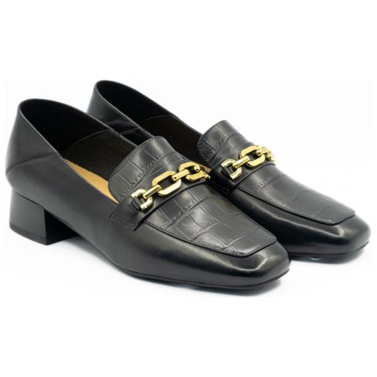(W) Aokang Leather Loafer 'Black Artistic' 圖 4