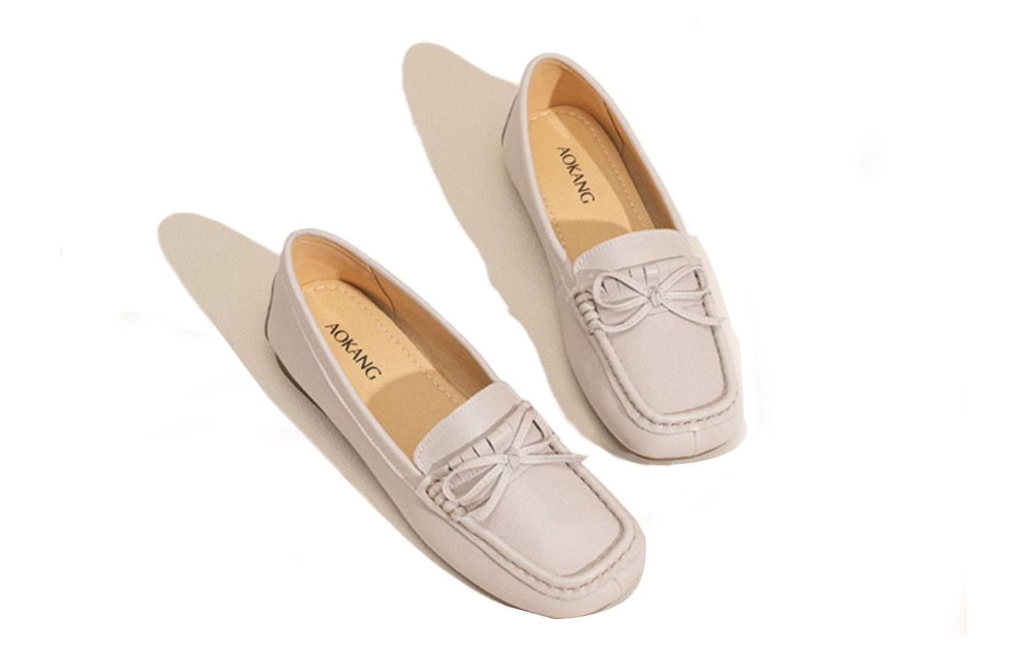 (W) Aokang Leather Loafers 'Purple Yam' 圖 3