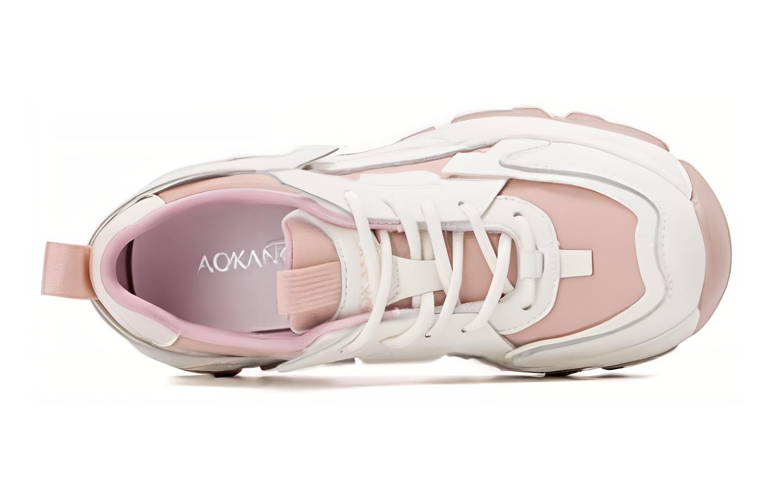 (W) Aokang Leather Low-Top 'Fashion CMFT Dad Shoe Beige Pink' 圖 2
